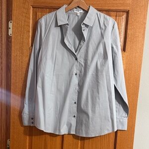 Express Light Gray Button-Down Shirt